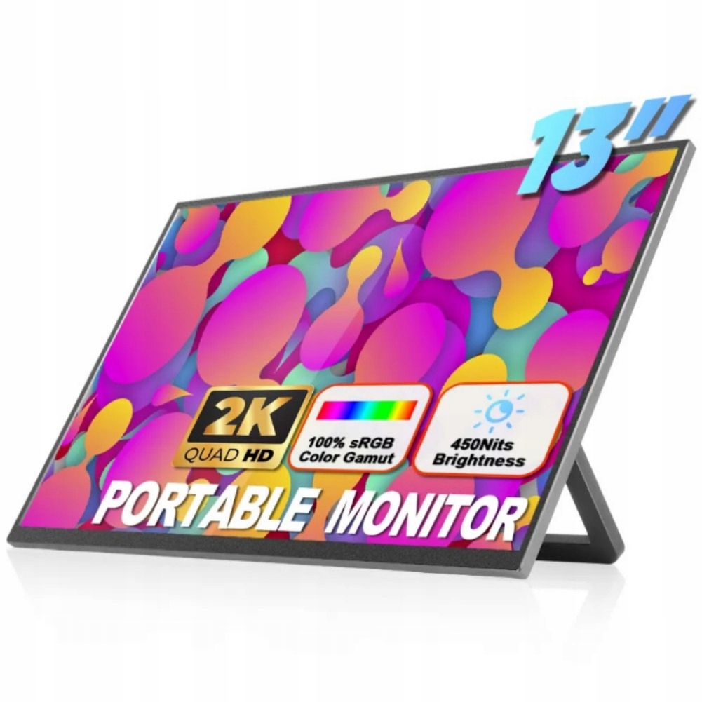 Prenosný Monitor 13 Palcov Usb-c Full Hd 2560X1600 2K Ips Hdmi Pre Notebook