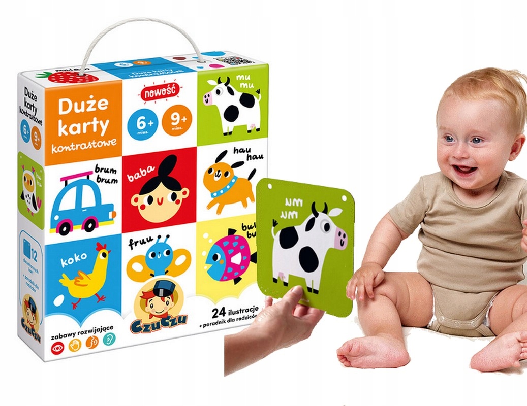 

Czuczu Duże Karty Kontrastowe Dla Dzieci 6-9 M-cy