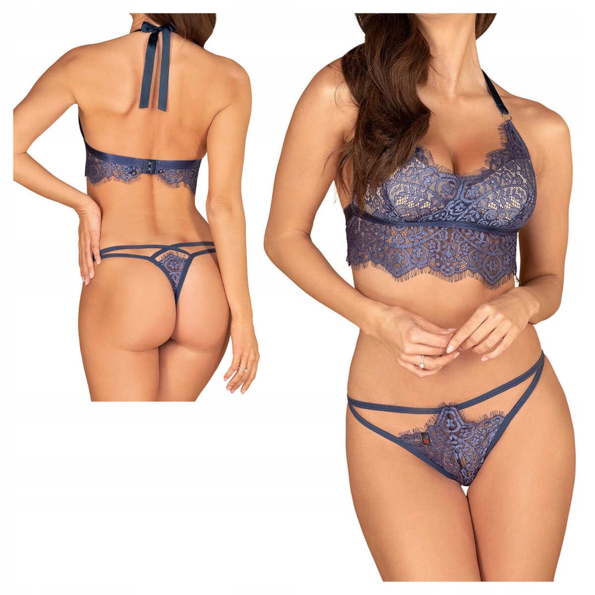 Obsessive sexy krajkový komplet a tanga Flowlace S/m