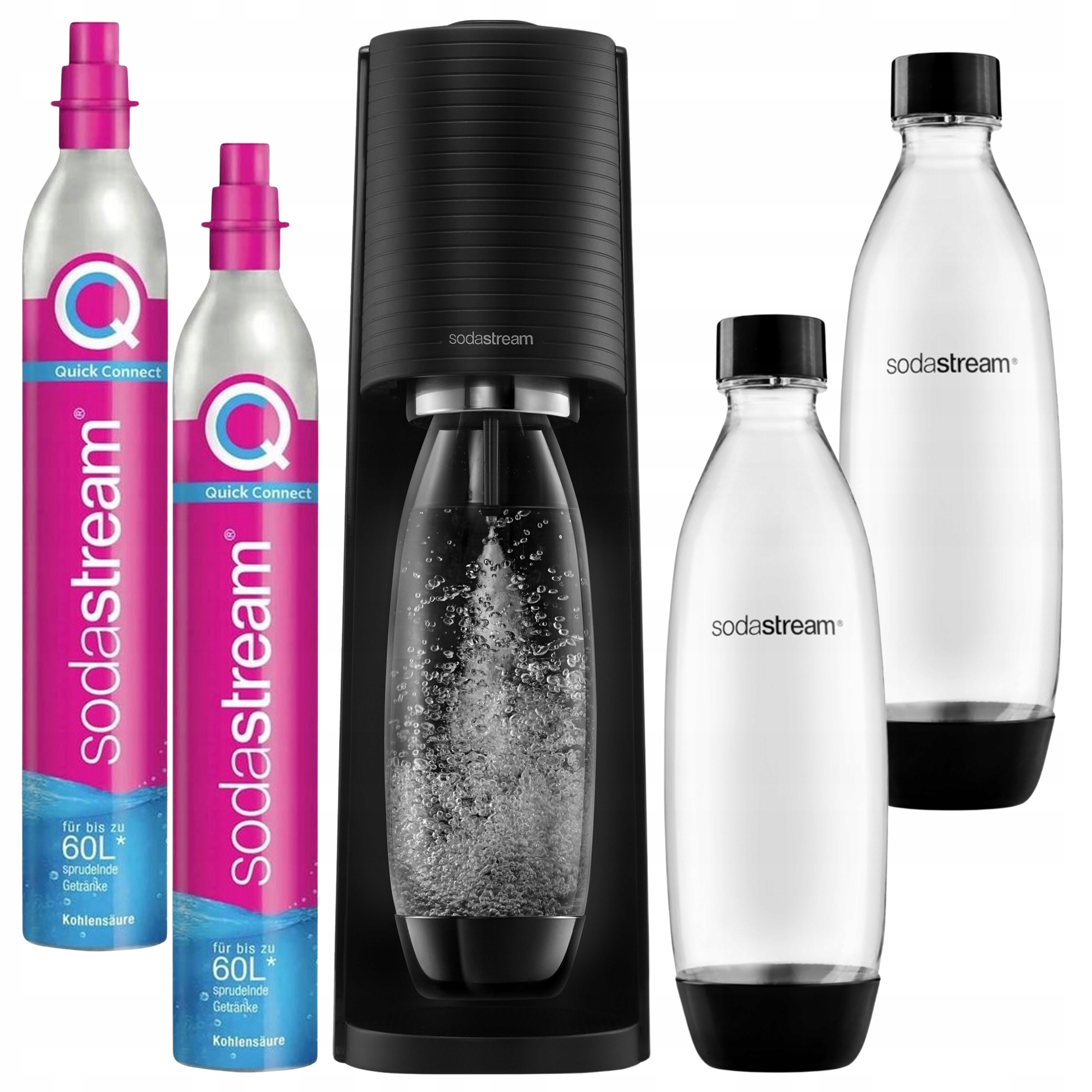 SodaStream výrobník sody, sifon na perlivou vodu Terra 2 lahve 2x láhev s CO2 plynem