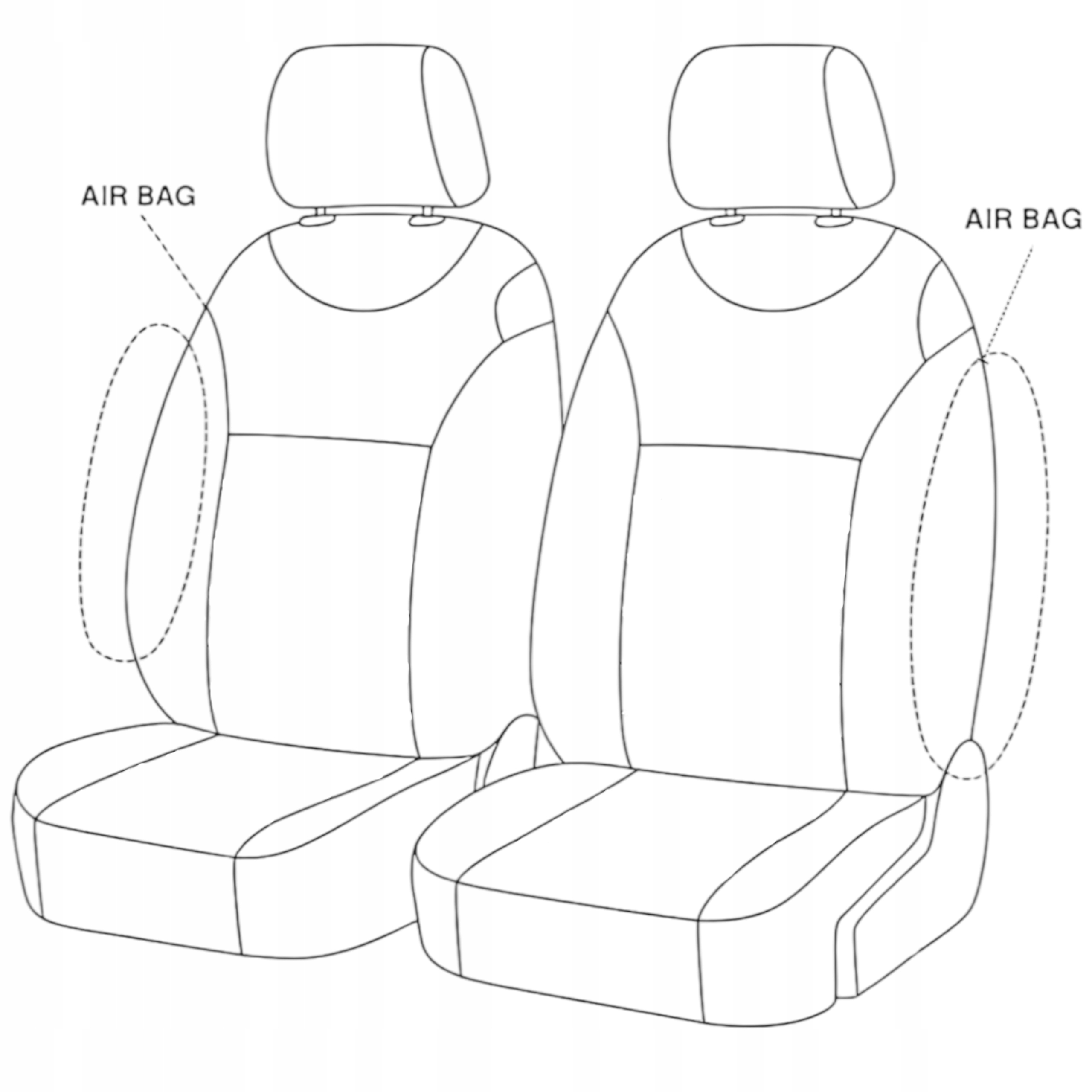 KOSZULKI DO SAMOCHODU POKROWCE NA SIEDZENIA FOTELE SAMOCHODOWE 2 SZT Rodzaj Uniwersalne