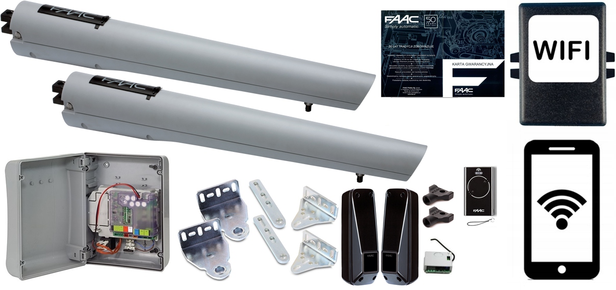 Pohon pro křídlovou bránu – Faac S418 Handy Wifi