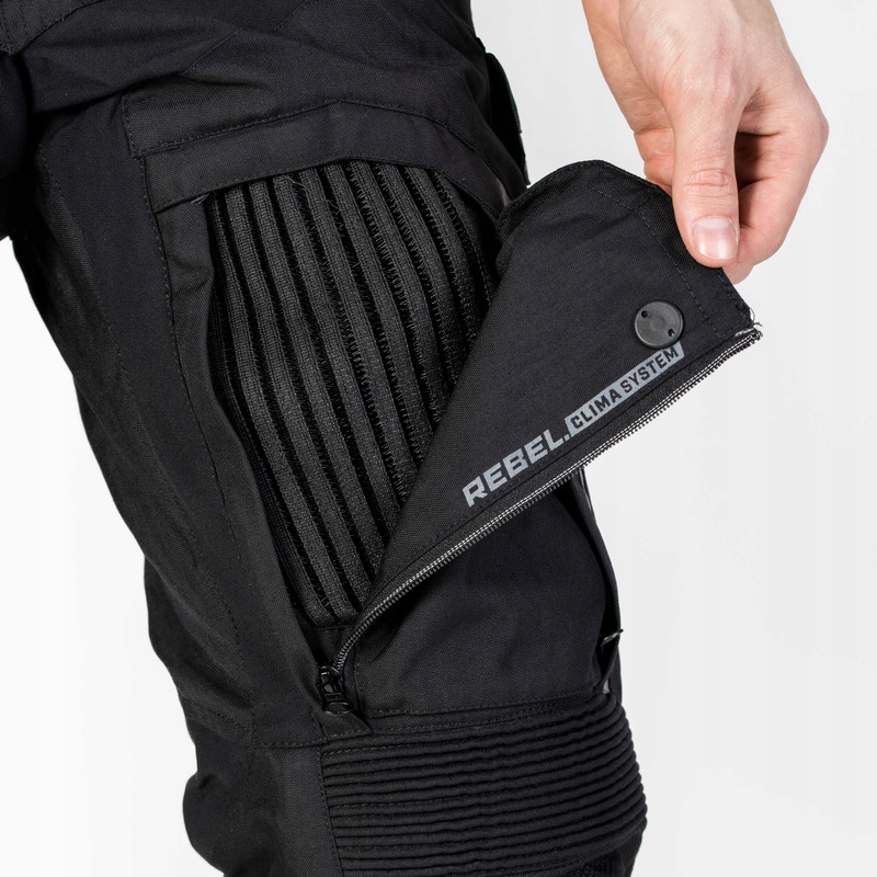 SPODNIE TEKSTYLNE REBELHORN PATROL BLACK XL Producent Rebelhorn