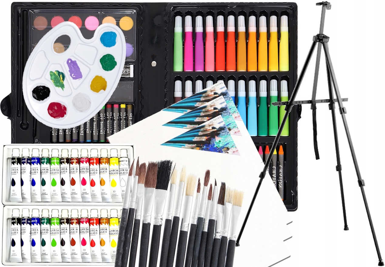 Stojan Barvy Štětce Podobrazové Malířská Sada