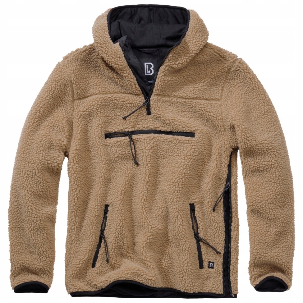 Brandit Mikina Fleecová S Kapucí Beránek Hnědá XL 6BA