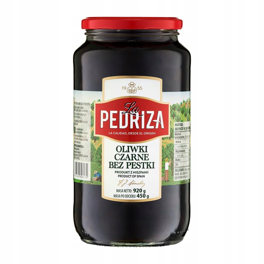 

Oliwki czarne bez pestek La Pedriza 920g