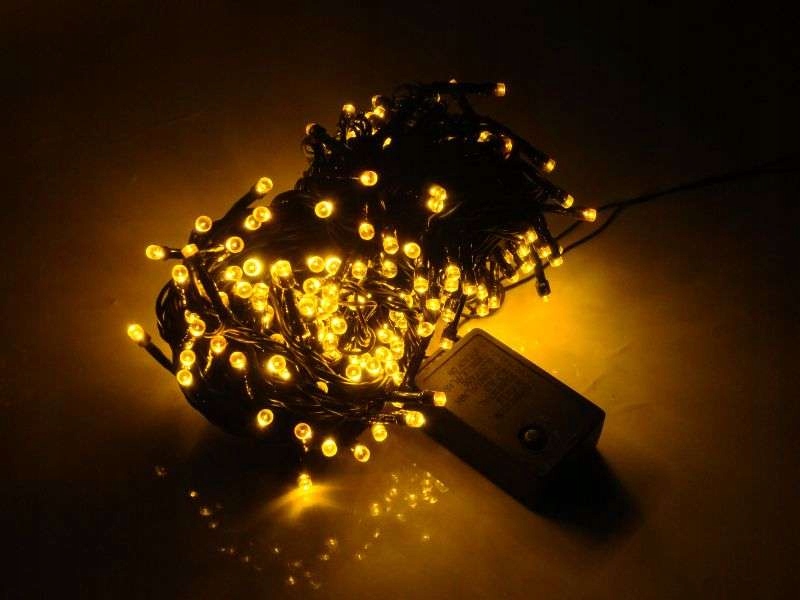 Lampki ŚWIATEŁKA na choinkę 100 LED ZÓŁTE / ZŁOTE Marka Led