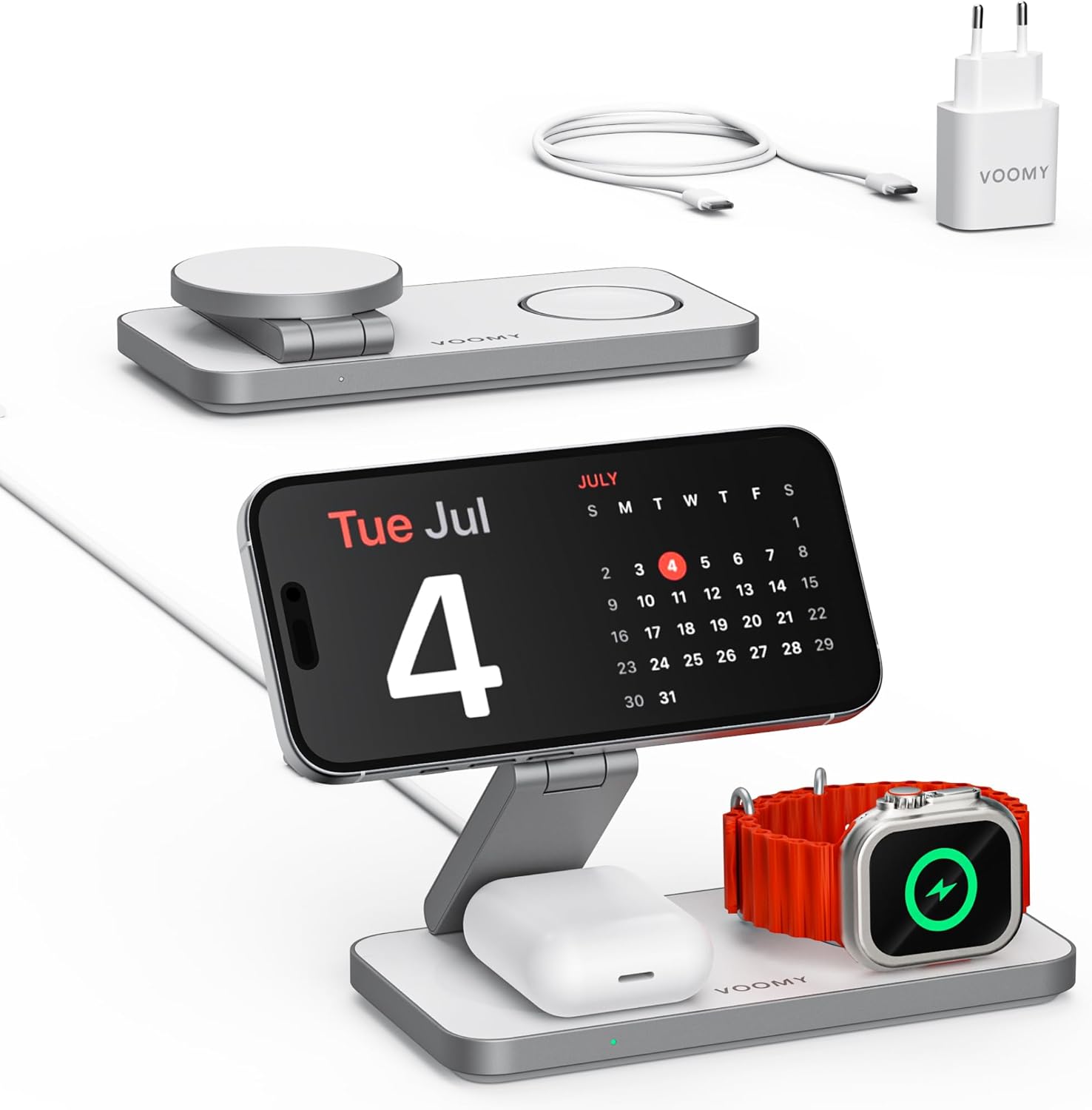 Ładowarka Bezprzewodowa 3W1 Stacja Indukcyjna Do Iphone Apple Watch Airpods