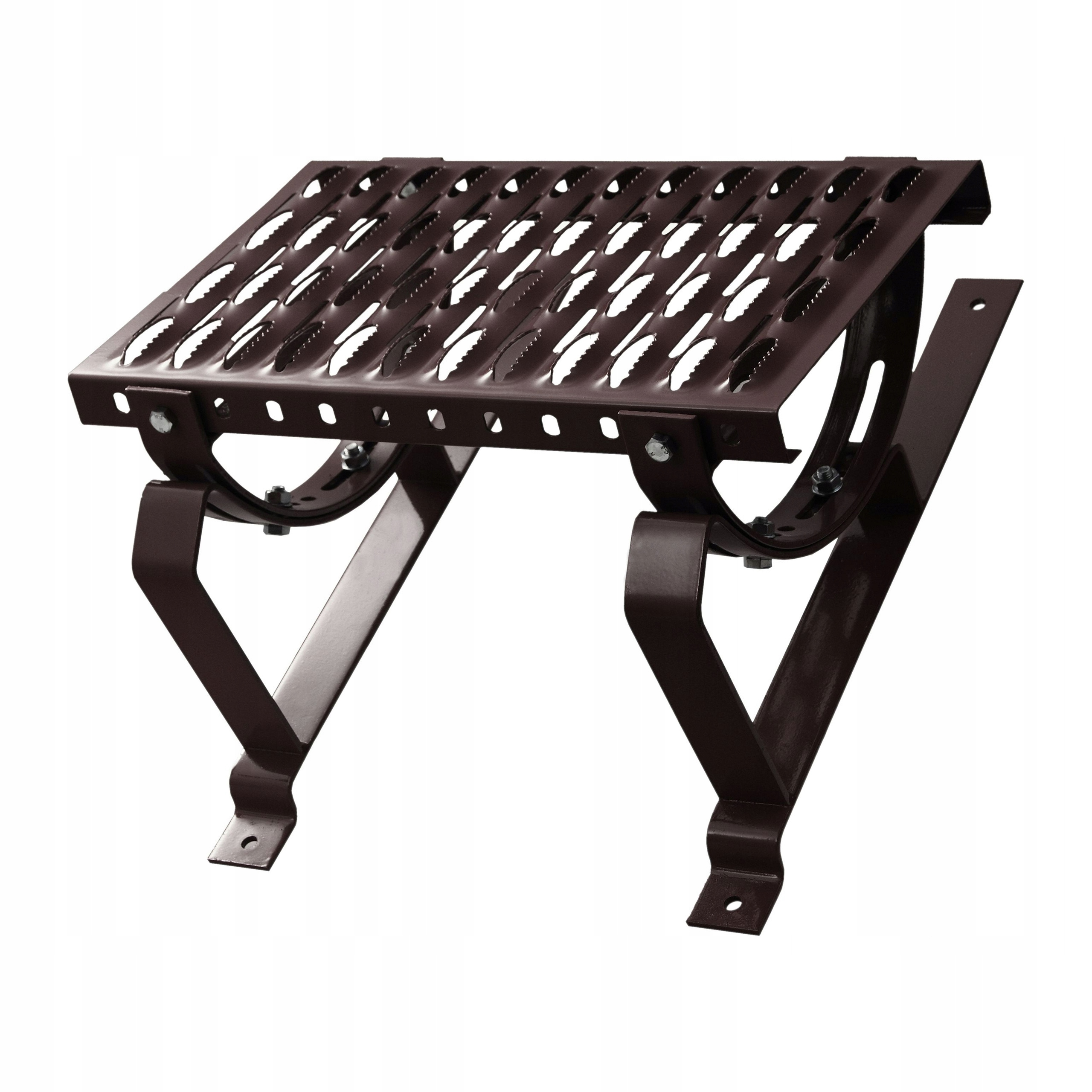 Kompletna ława kominiarska 80cm do blachodachówki 330/30 Brązowa Ral 8017