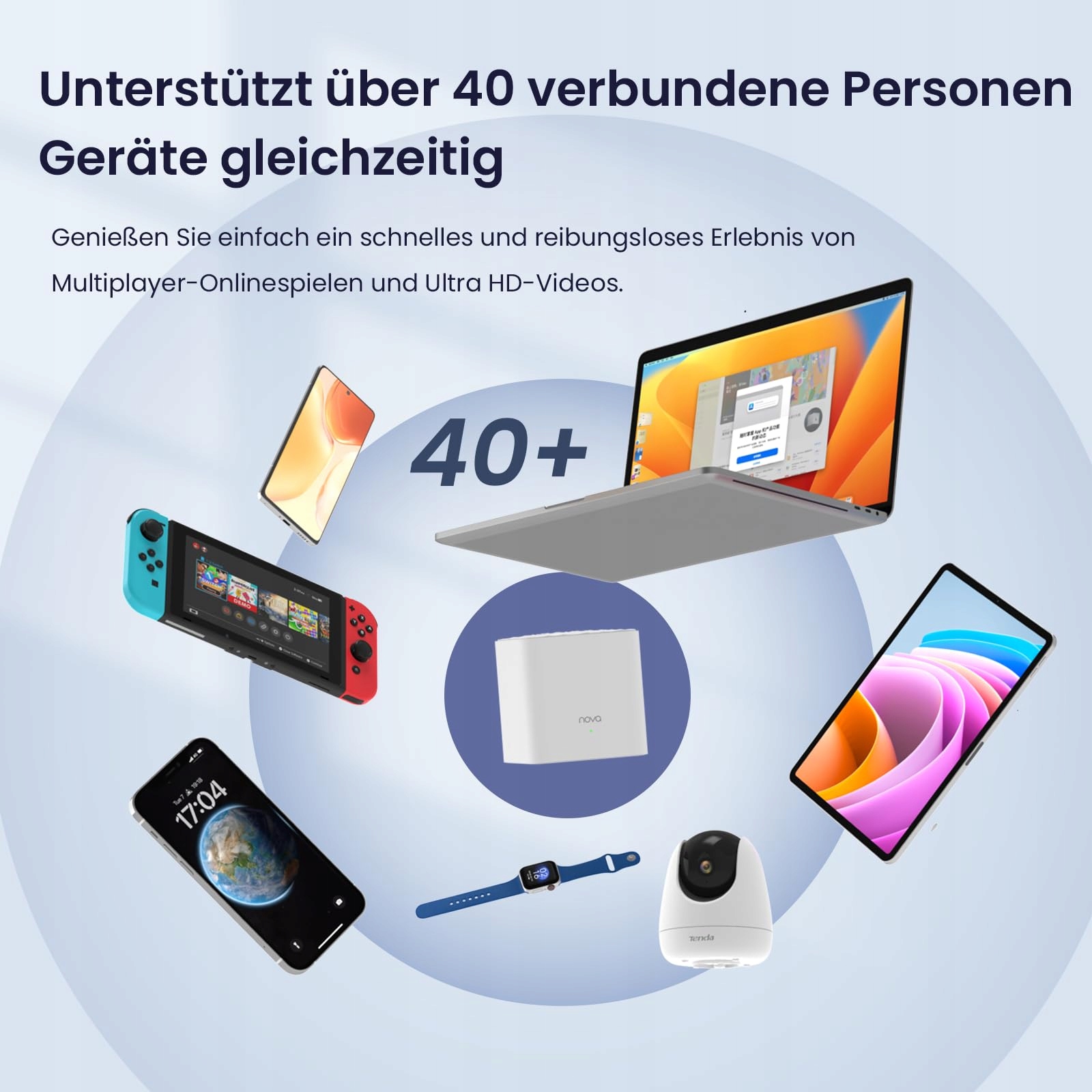 TENDA Nova MW3 System Mesh WLAN AC1200 Dual Band 2Pack Kompatybilny z Alexa — miniatura 8