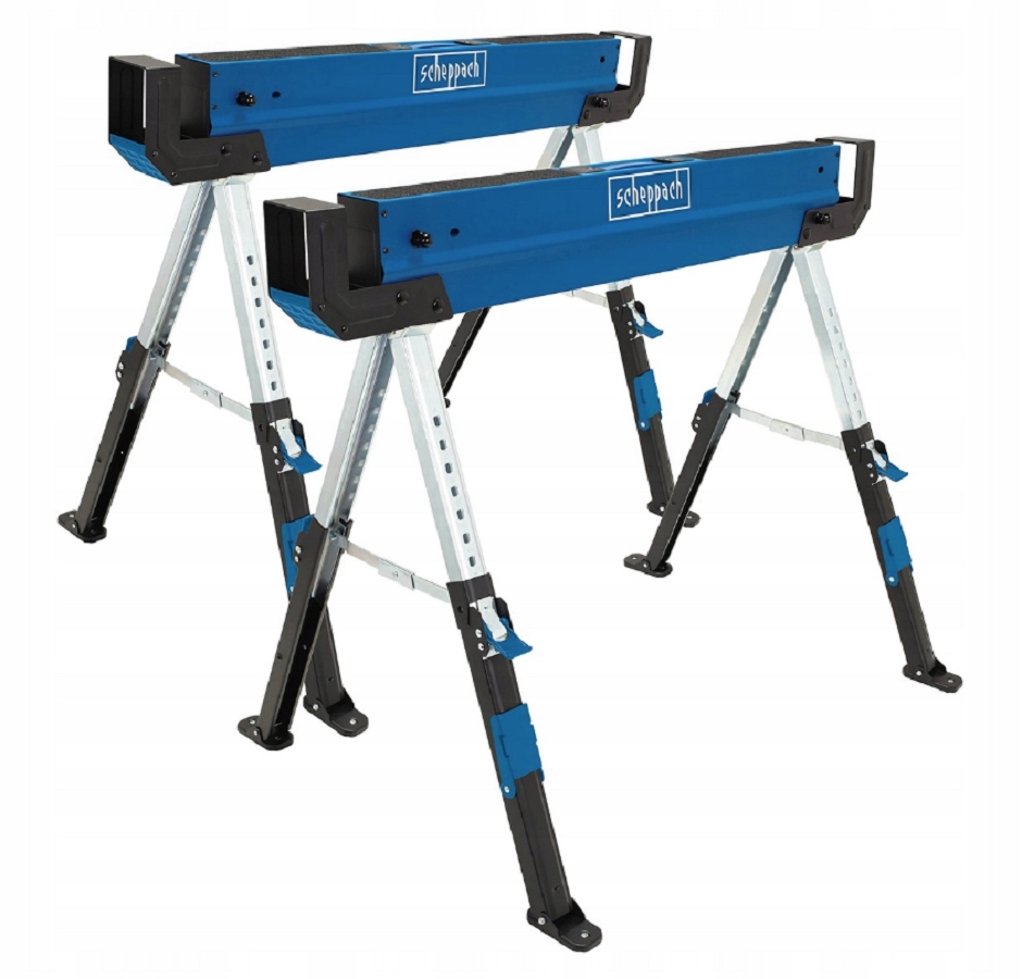 Scheppach MWB600 Kobyłki składane stojaki robocze max. 589 kg 2 szt
