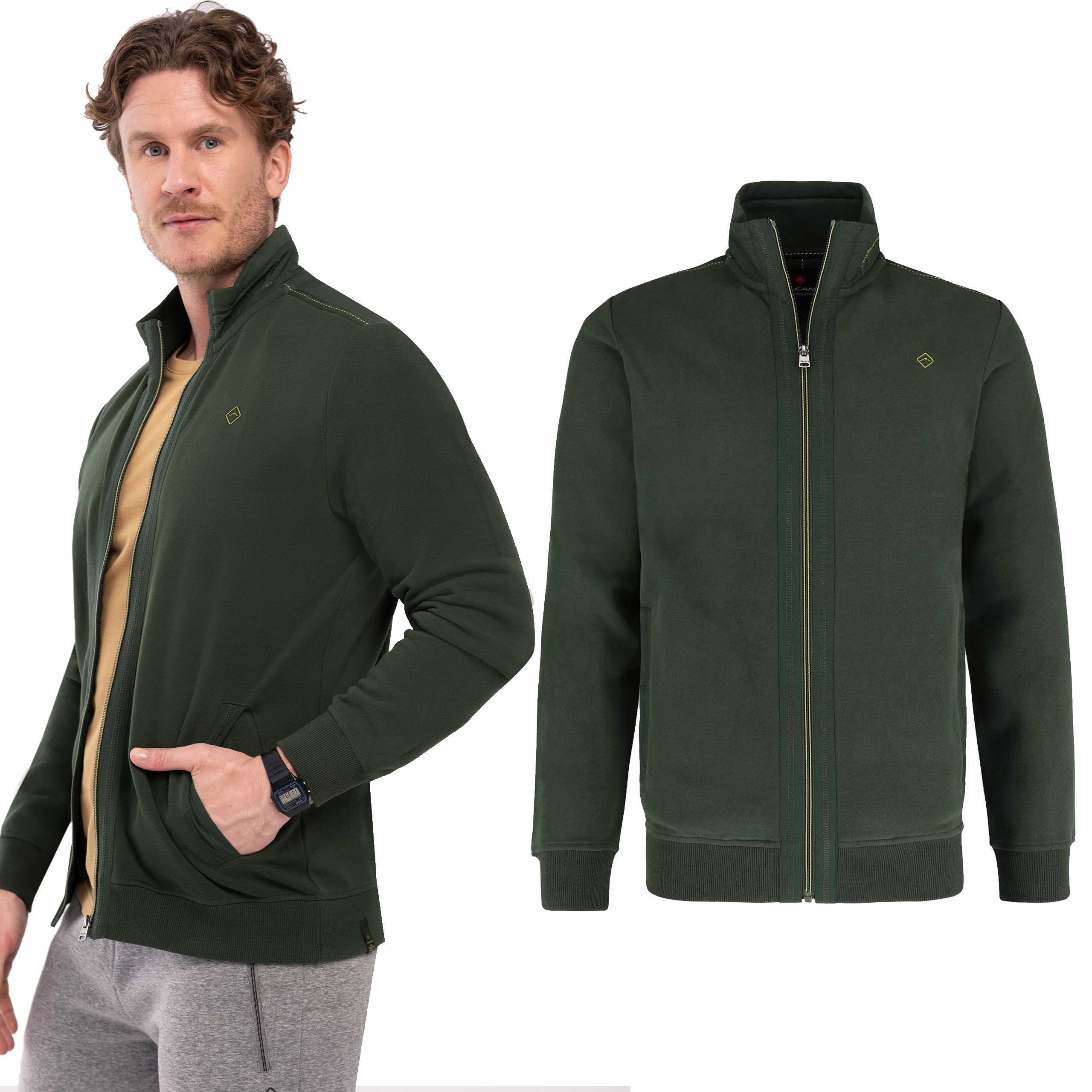 Męska Bluza Zielona Rozpinana Volcano B-lenny XL