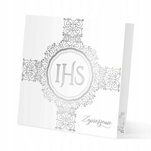 ZAPROSZENIA PIERWSZA KOMUNIA ŚWIĘTA IHS 10x