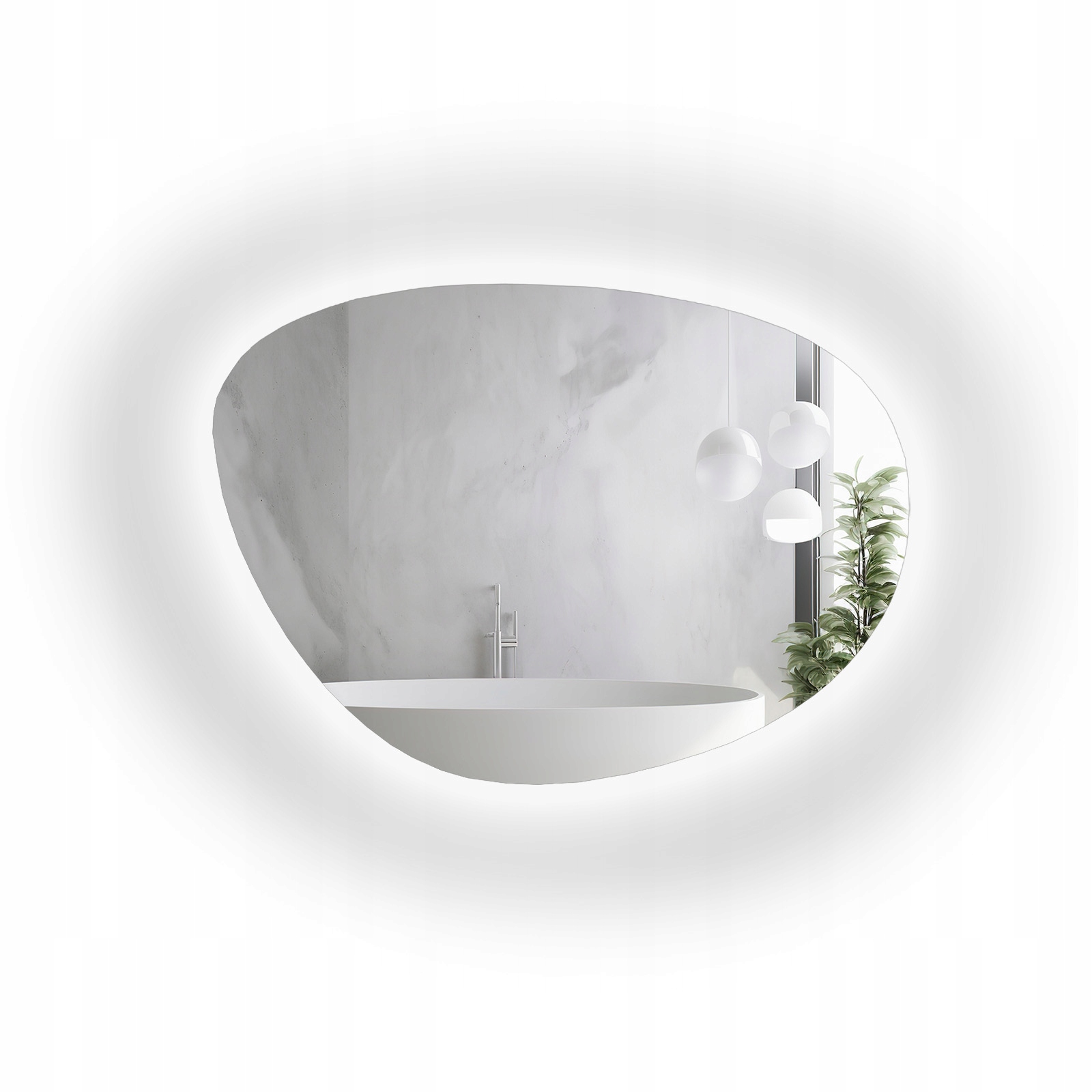 Zrcadlo nepravidelného tvaru Agat s Led podsvícením 189X140