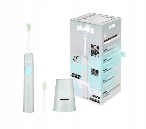 Szczoteczka soniczna Vitammy Smils Aluminium 82000 r/min 5 trybów szara