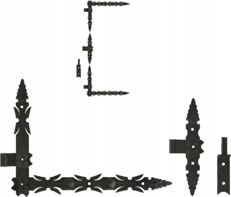 Ozdobné Závesy Na Bránu A Dvere, Štylizované, Kované Retro, 2KS