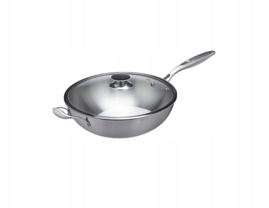 Wok Z Nerezové oceli se skleněným víkem 10038406