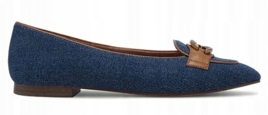 Tamaris dámské baleríny s mašličkou džínové modré stylové dámské 40