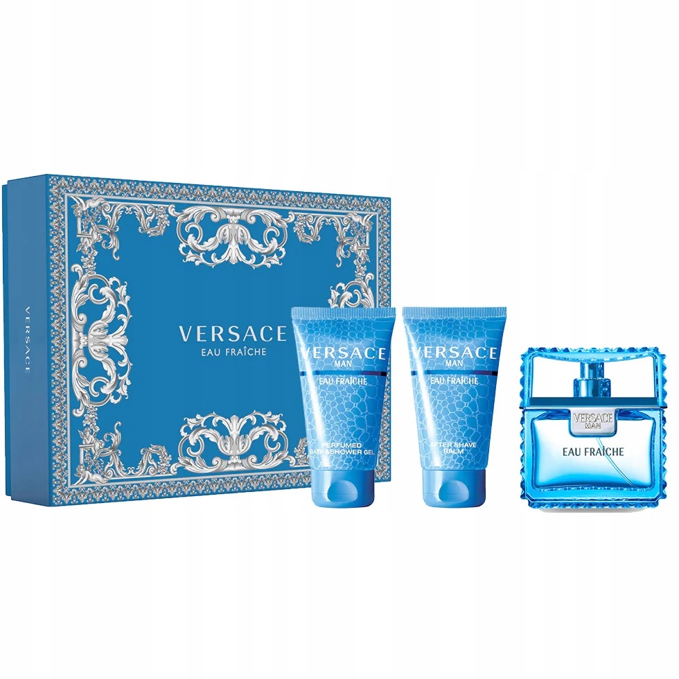Versace Man Eau Fraiche sada Edt 50 ml gel 50 ml balzám po holení 50 ml