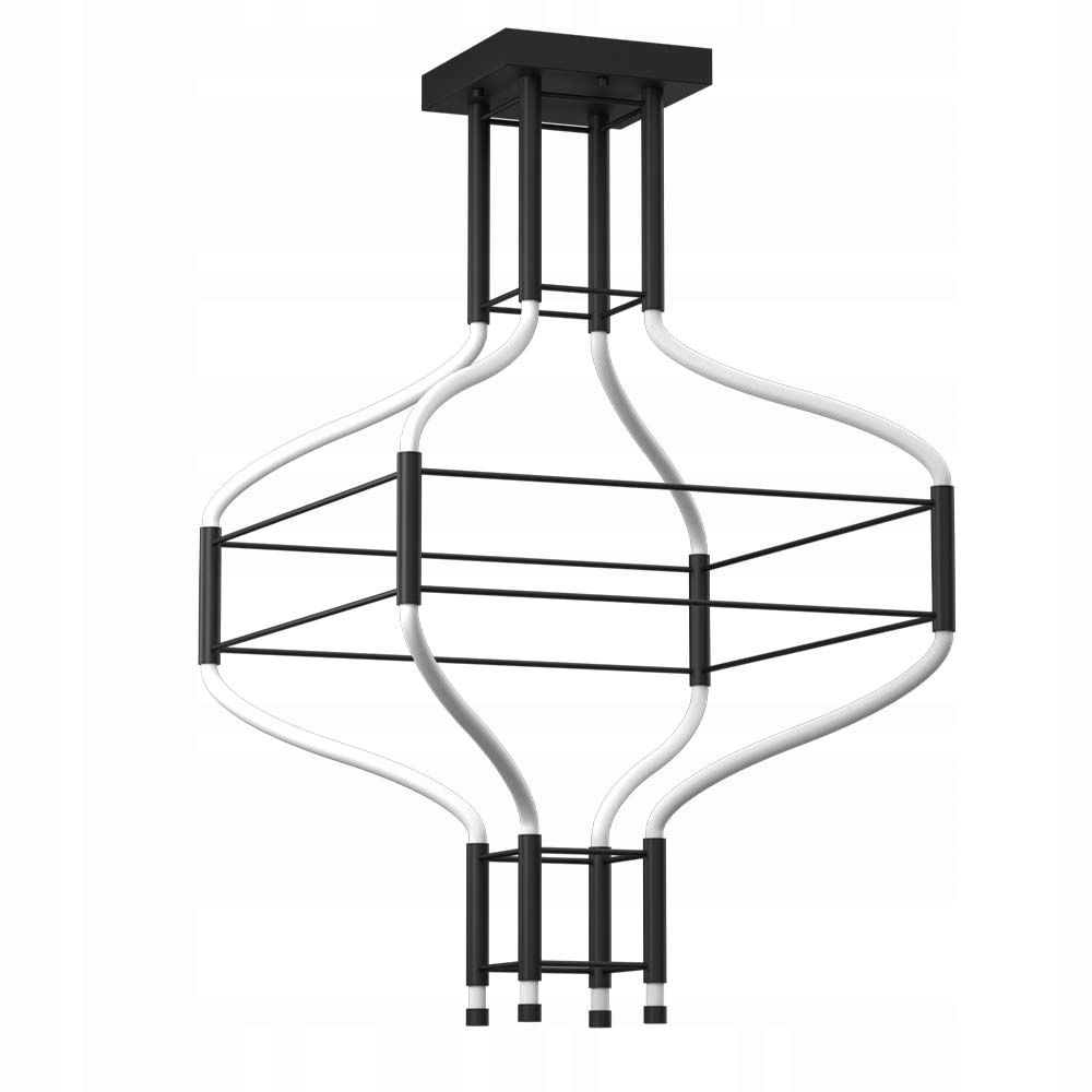 Lampa wisząca Led nowoczesna czarna biała do salonu sypialni 3000K Dohar
