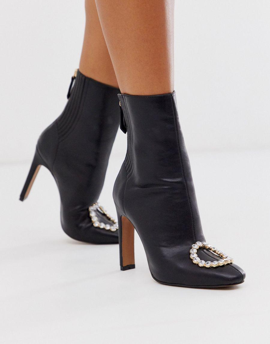 Asos Dámské Boty Kotníkové Boty Černé Se Zdobením 40 4CA