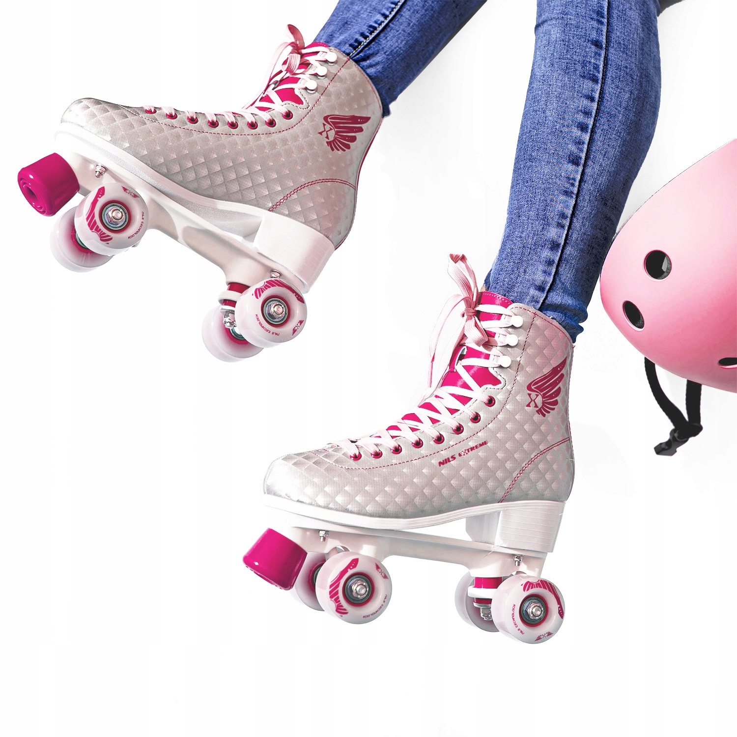 Wrotki Retro Klasyczne Dla Dzieci Sznurowane Kauczukowe Dziecięce 32