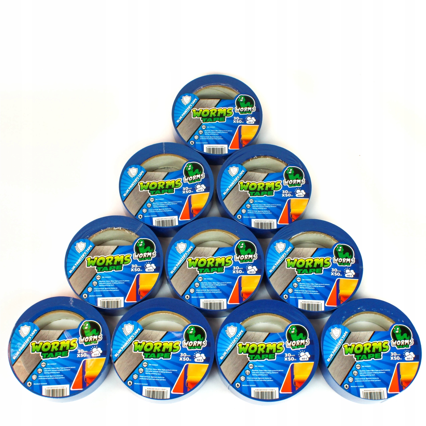 Worms Tape Malířská Páska Modrá 30 mm 50 m 10 Ks