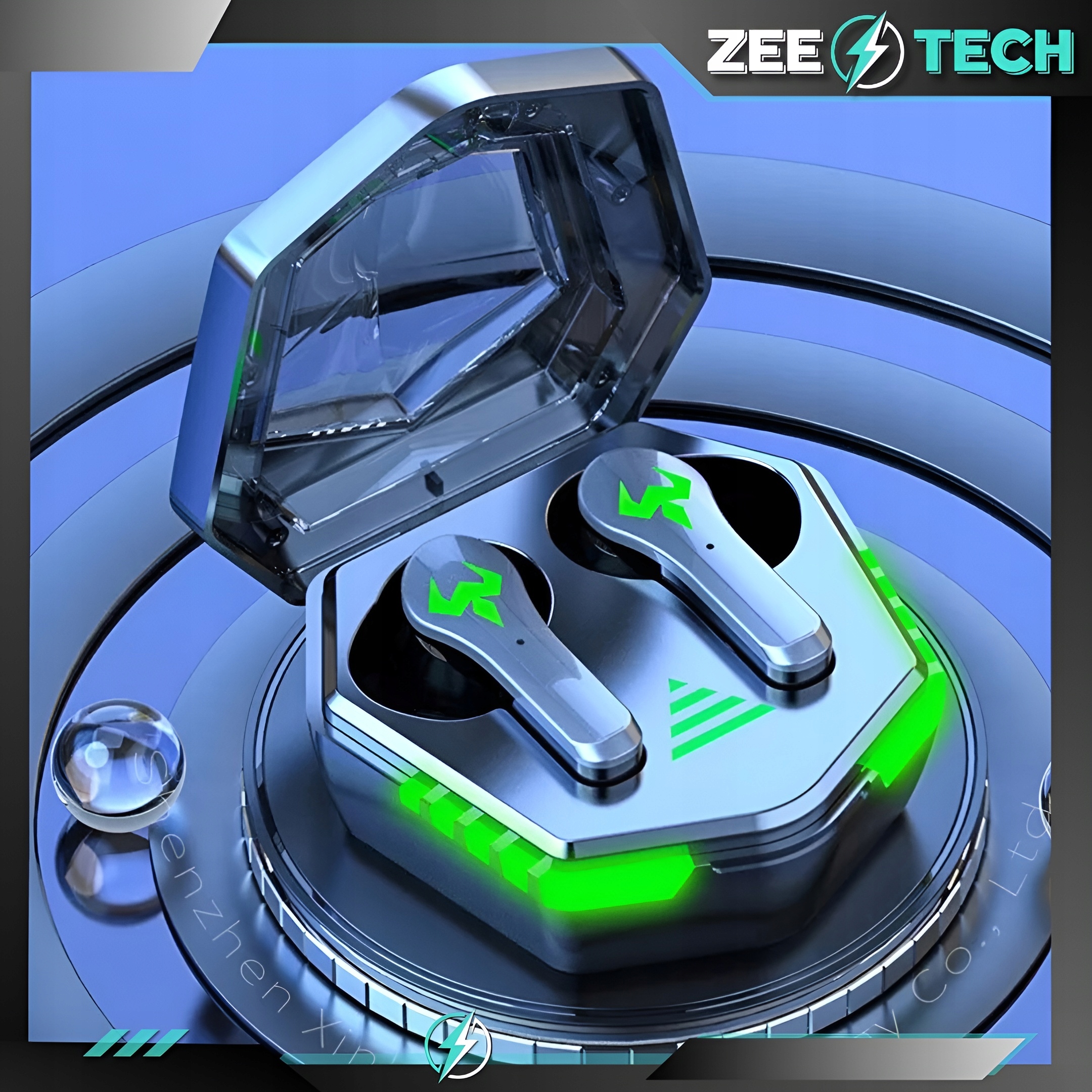 SŁUCHAWKI BEZPRZEWODOWE DOUSZNE Z MIKROFONEM BLUETOOTH SPORTOWE GAMINGOWE Kolor dominujący czarny