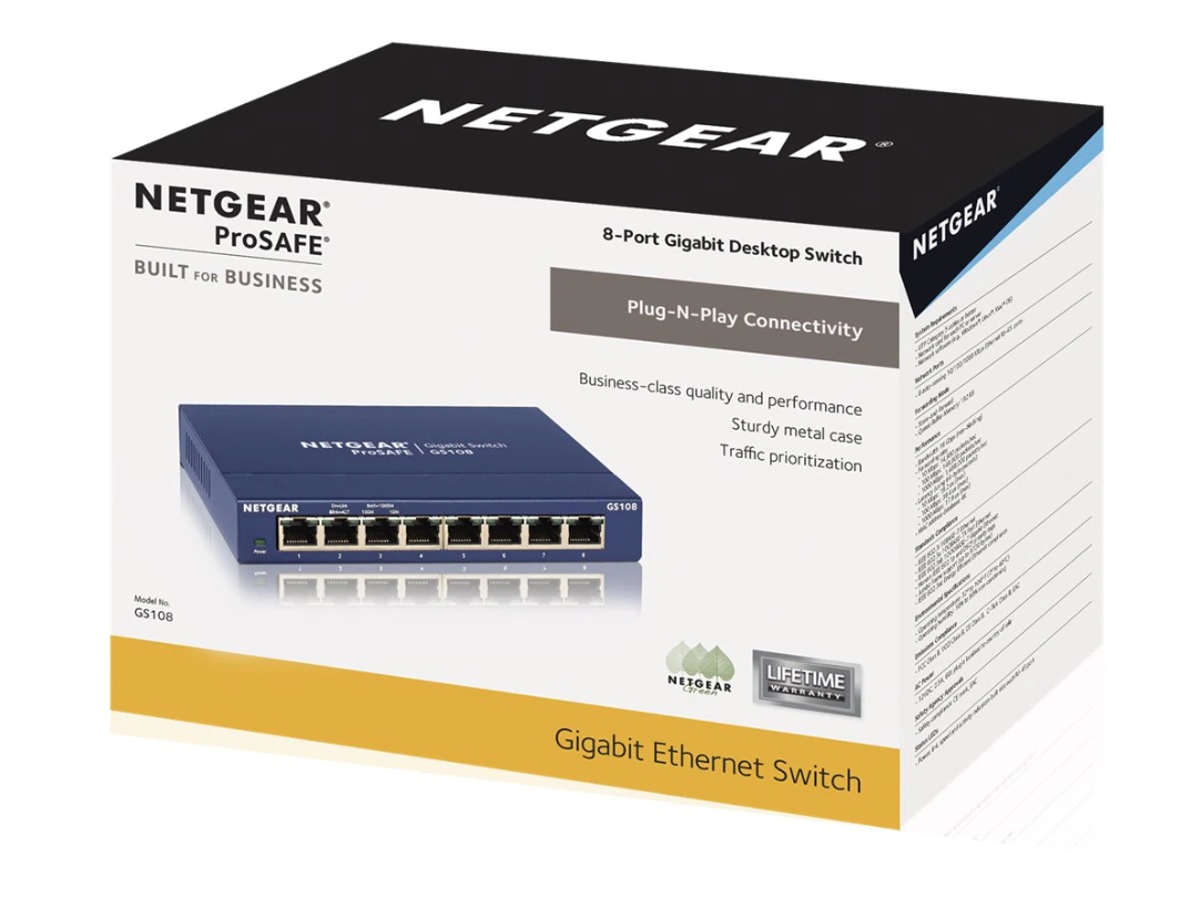 

Przełącznik Netgear GS108GE 8 Portów gigabit