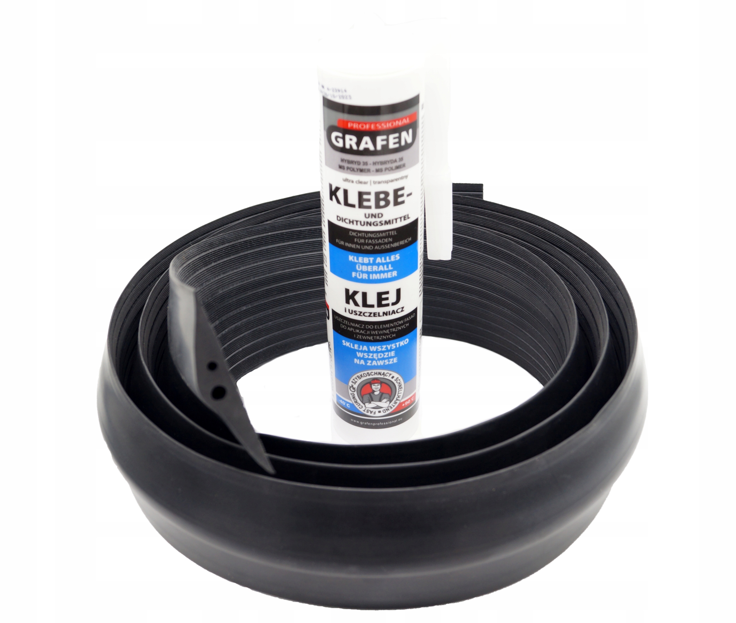 Tesnenie garážovej brány prah 6 m montážne lepidlo (dĺžka 6,20 m) produkt Pl