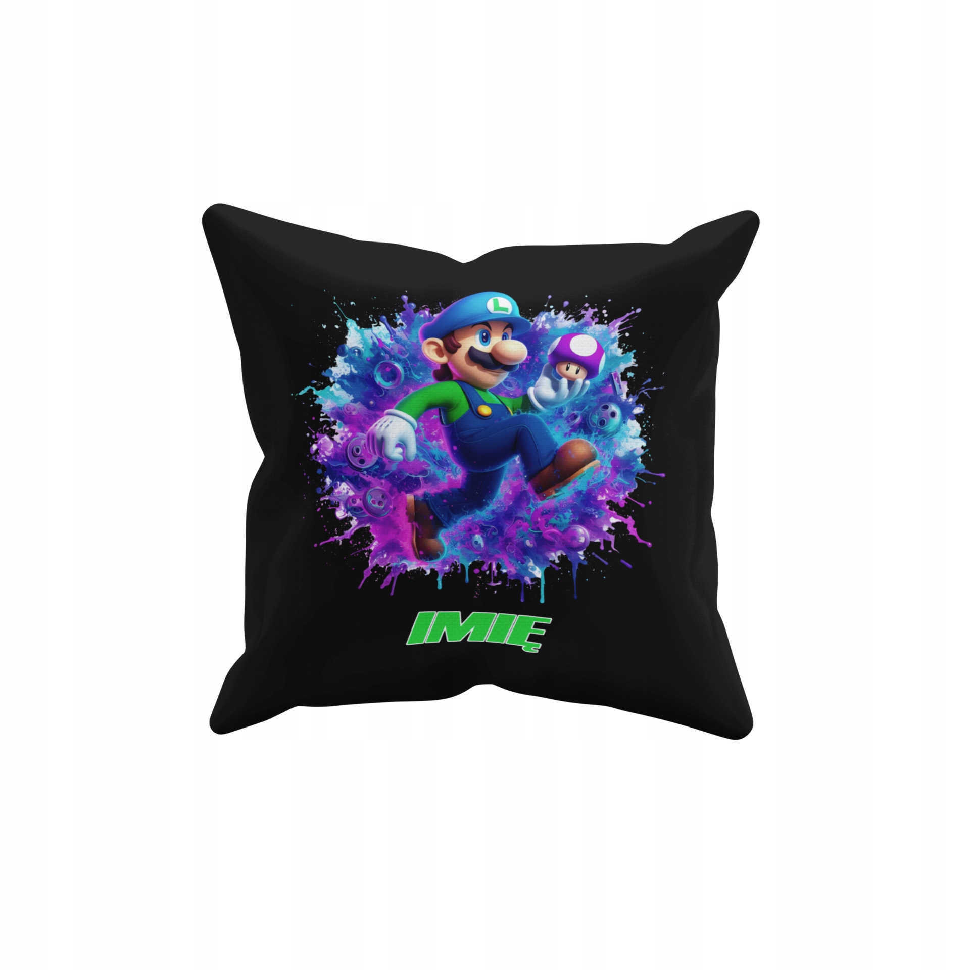 POSZEWKA NA PODUSZKĘ JAŚKA DO PRZEDSZKOLA MARIO LUIGI + IMIĘ GRATIS Waga produktu z opakowaniem jednostkowym 0.5 kg