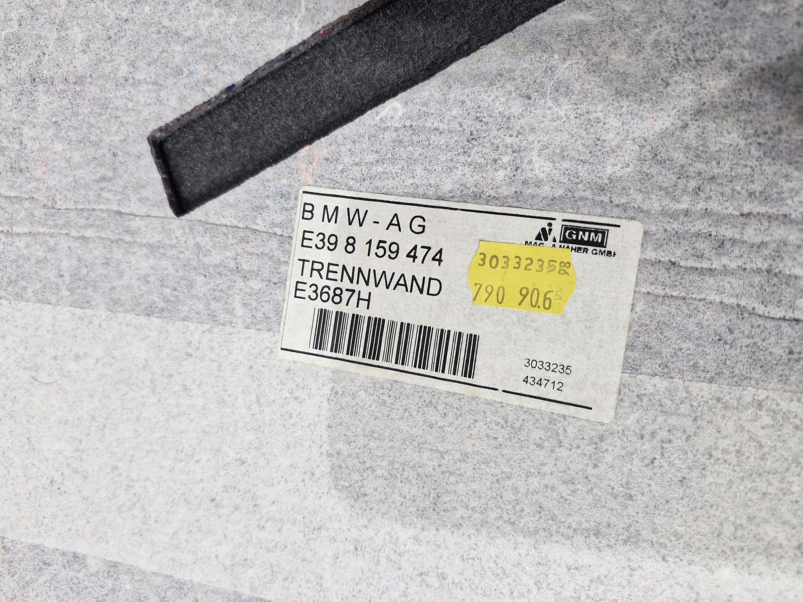 8159474 BMW E39 cover OPARCIA rear part boot