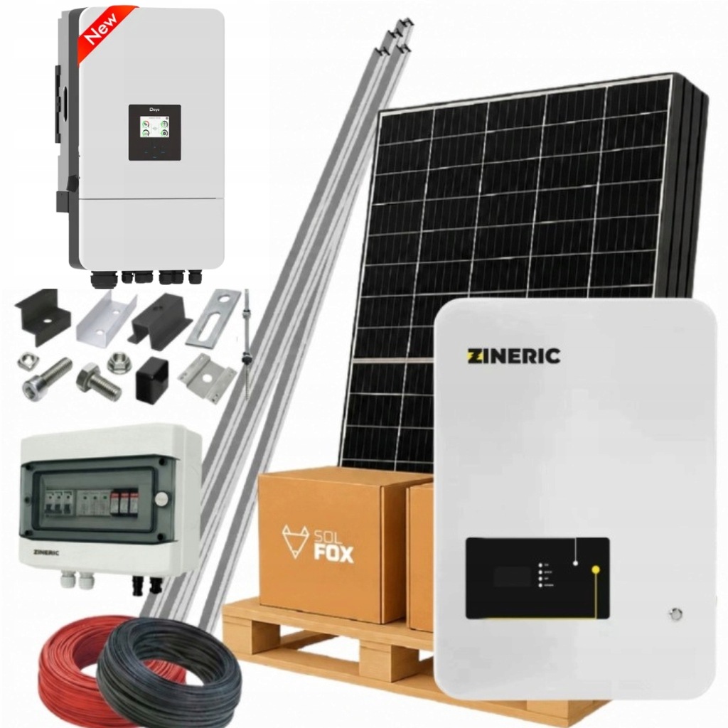 Fotovoltaická sada Hybridní 6 kW Šikmá střecha Ja Solar Deye LV