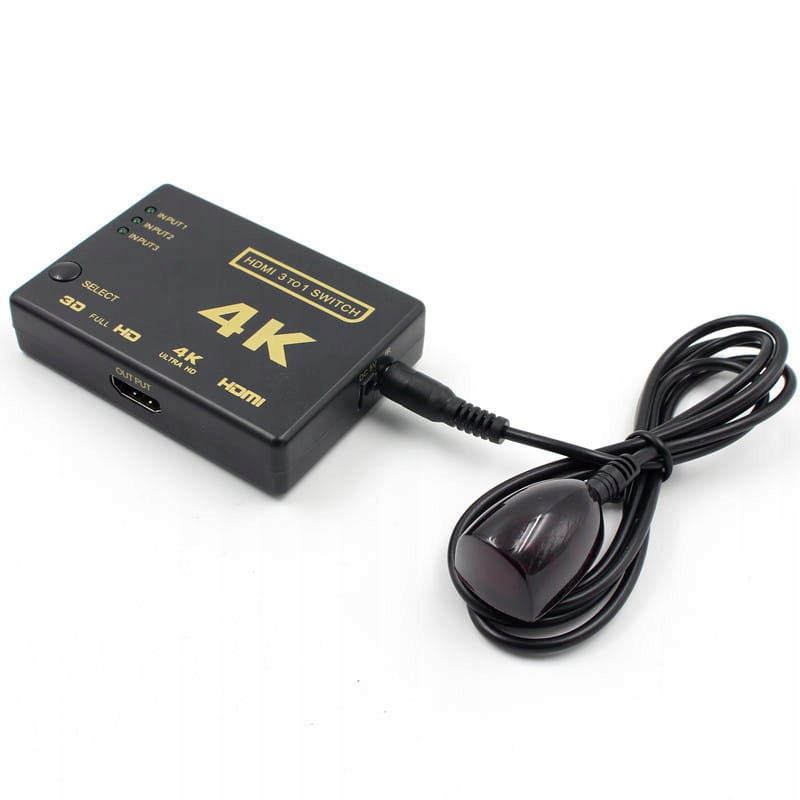 

Switch Hdmi 3 do 1 3in1 3x1 pilot 4K Hd trójnik