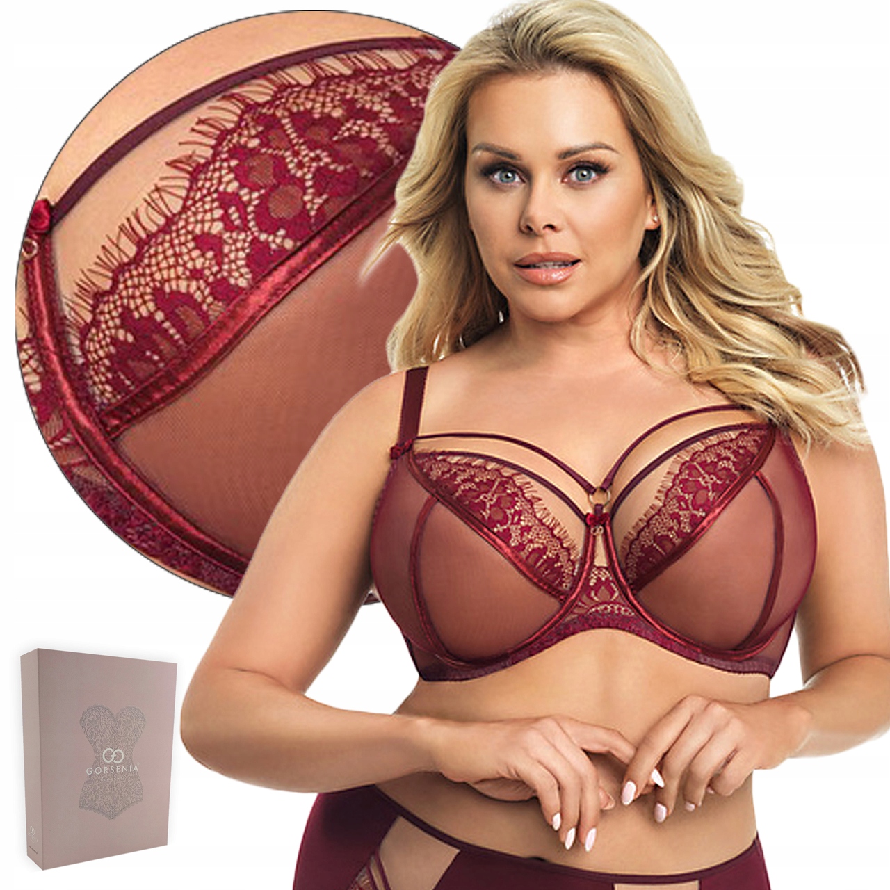 

Biustonosz soft Gorsenia K496 Paradise bordo 75L