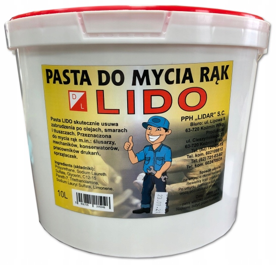 Čistiaca pasta na ruky BOZP LIDO 10 l