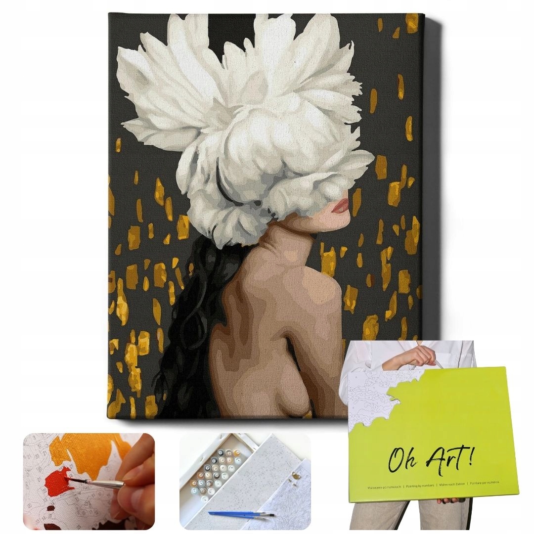 Obrázky pro malování podle čísel Květiny Malování podle čísel Žena Oh Art