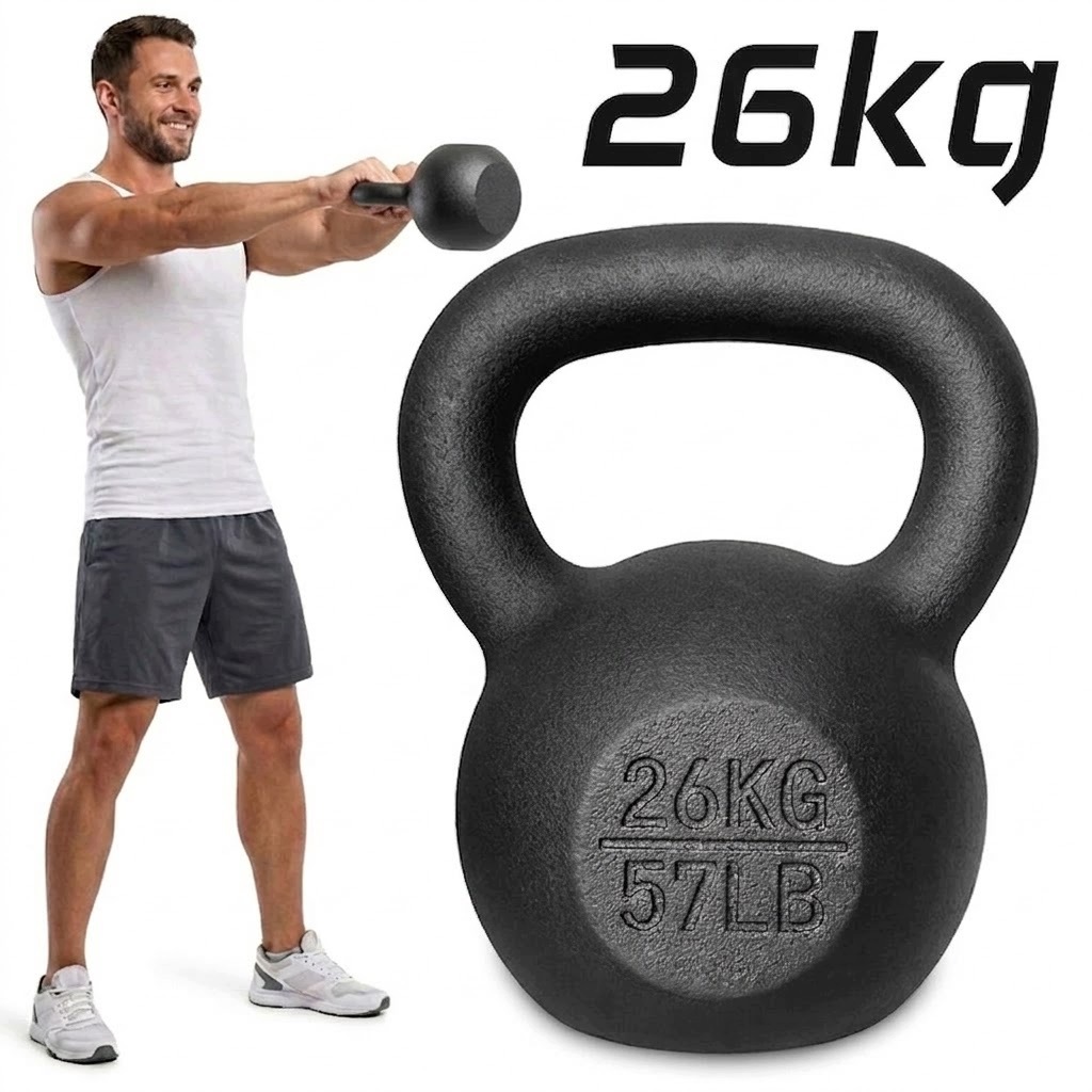Kettlebell 26kg kettle żeliwny odważnik hantel kula do ćwiczeń Crossfit