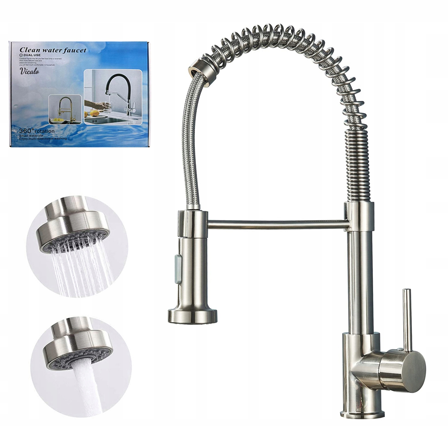 Kuchyňská Stojánková Dřezová Baterie S Flexibilním Ohebným Výtokem