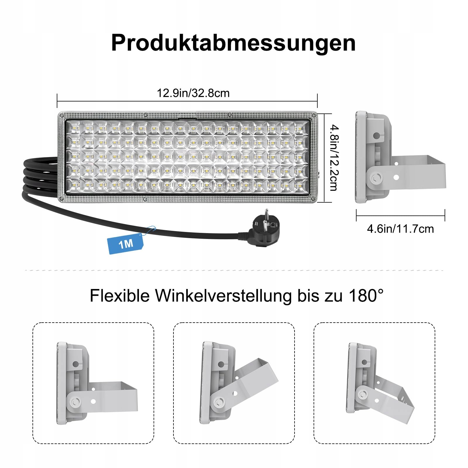 Reflektor LED Super Jasny Wodoodporny Na Zewnątrz Mocny 100W IP67 POWFUL — miniatura 8