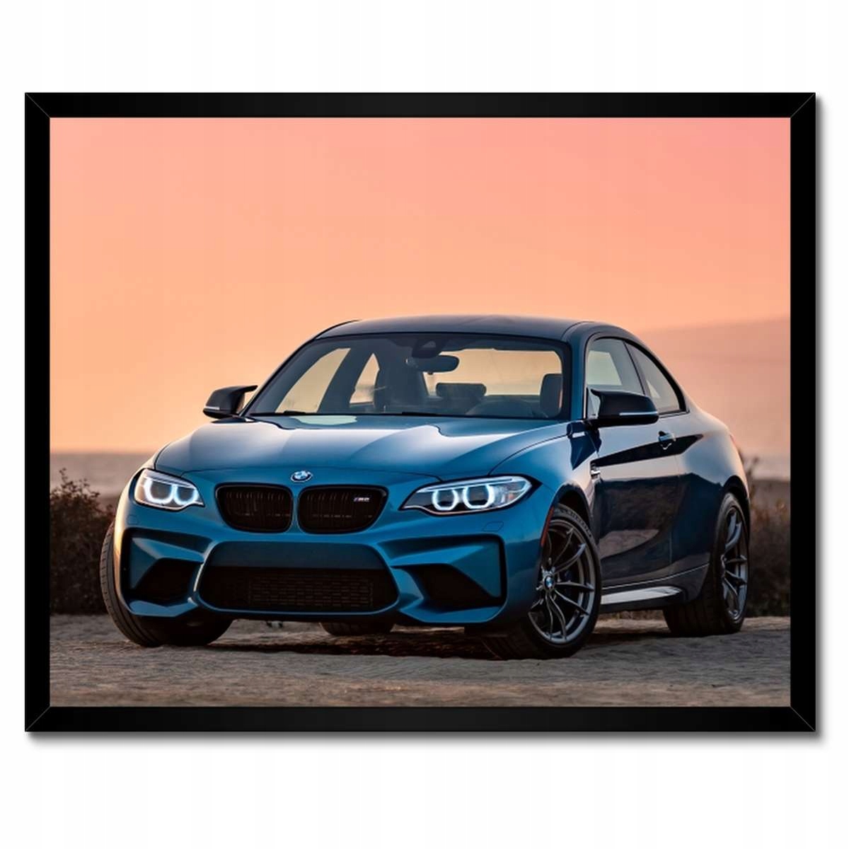 Plakáty v rámu 50x40 Západ slunce Bmw Auto