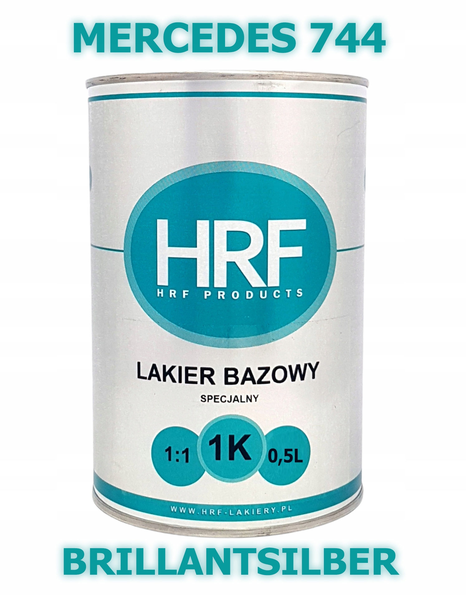 Hrf Lakier Bazowy 1K Mercedes 744 1:1 Baza 0.5L Gęsta Brillantsilber