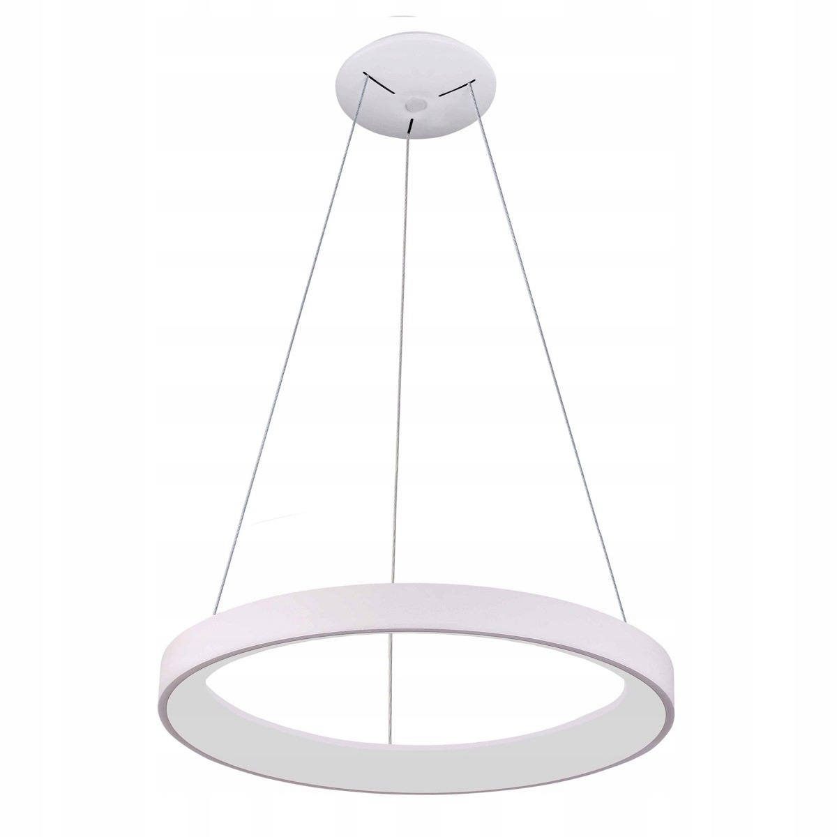 Vico, Nowoczesna, biała lampa wisząca Led, Ring, 3000K/4000K 60W, 78 cm