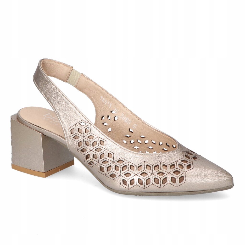 Zlaté sandály Arka na klínku, velikost 36