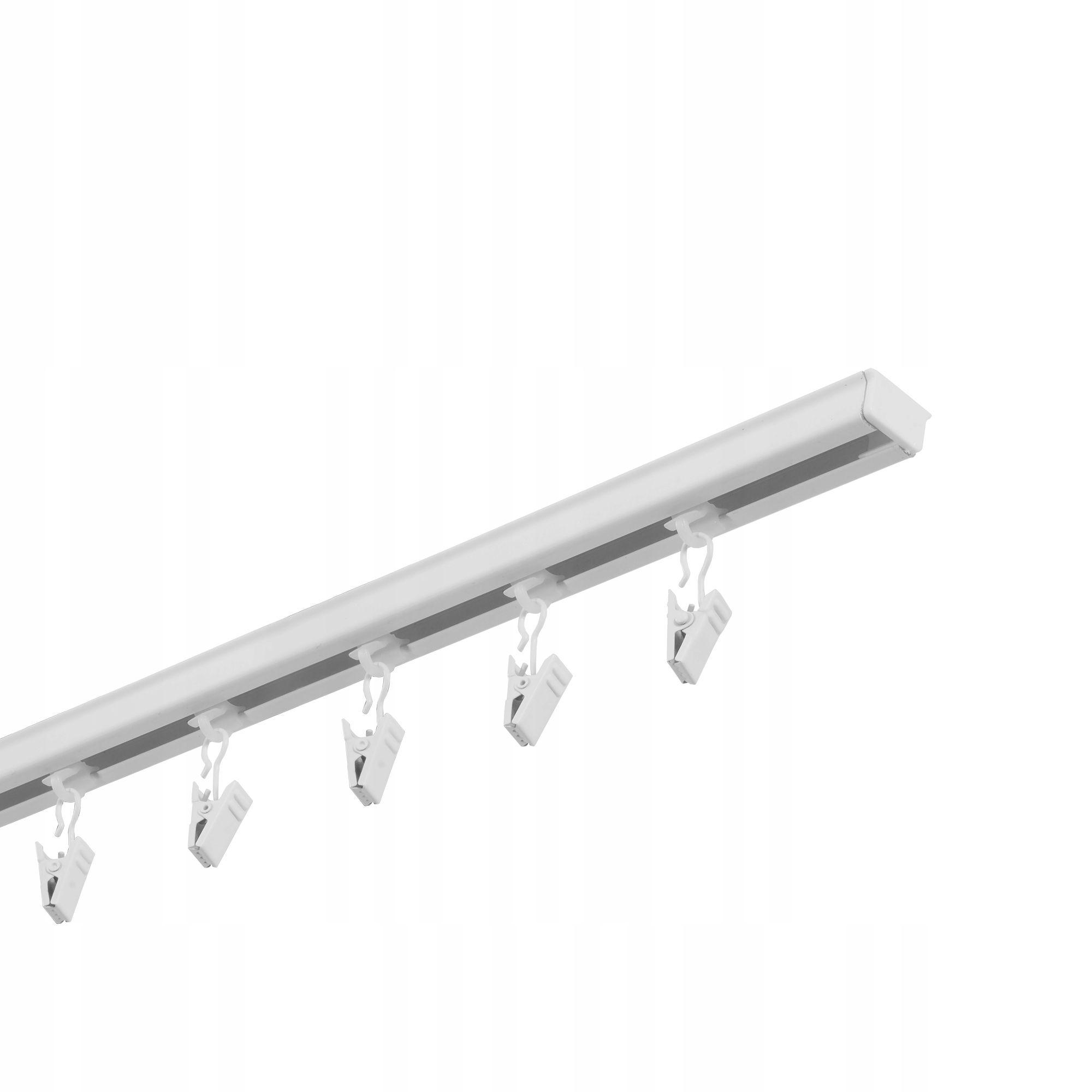 Karnisz sufitowy pojedynczy szyna aluminiowa 160 cm z żabkami