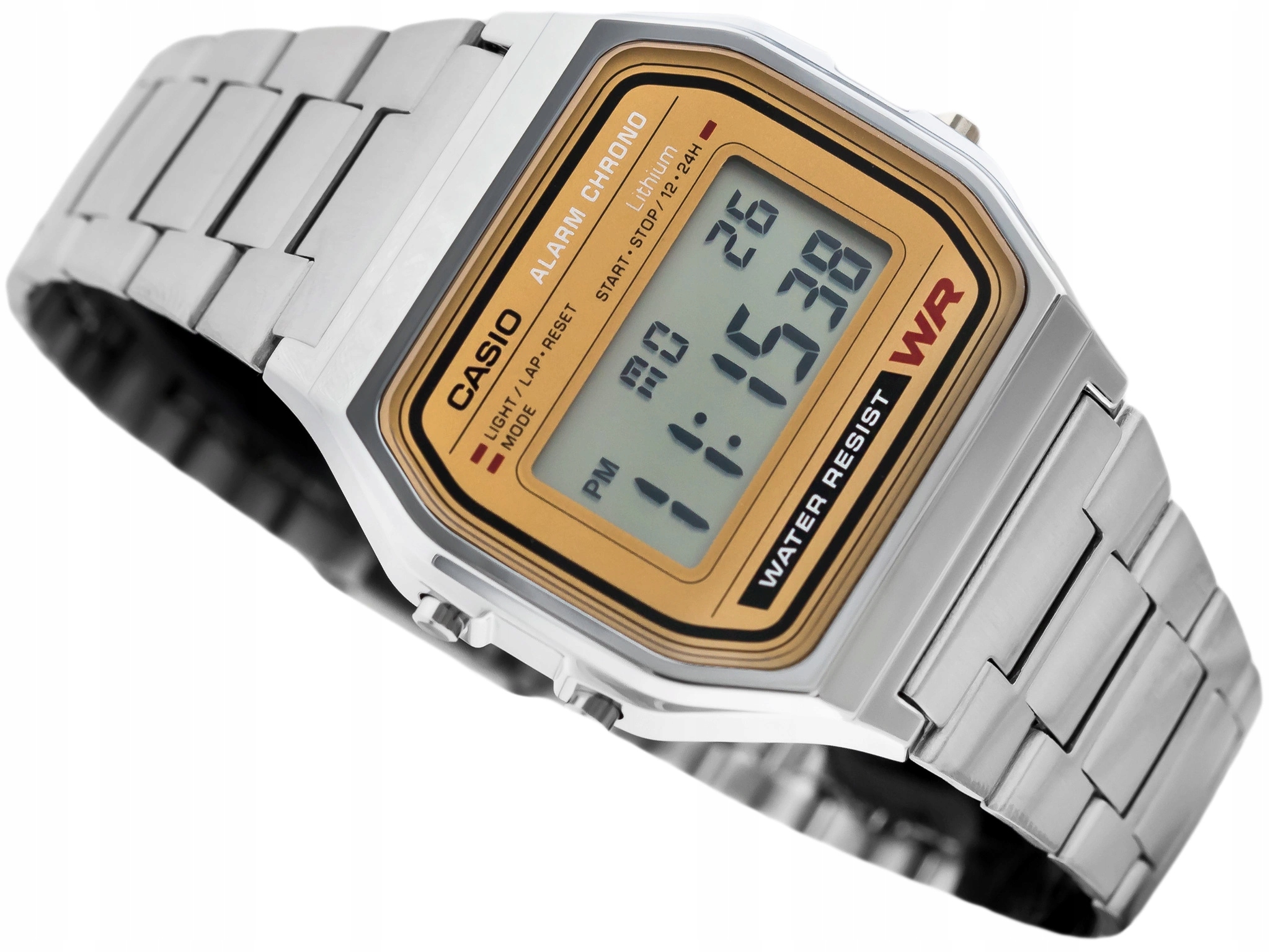MĘSKI ZEGAREK CASIO A158WEA-9EF RETRO UNISEX ALARM