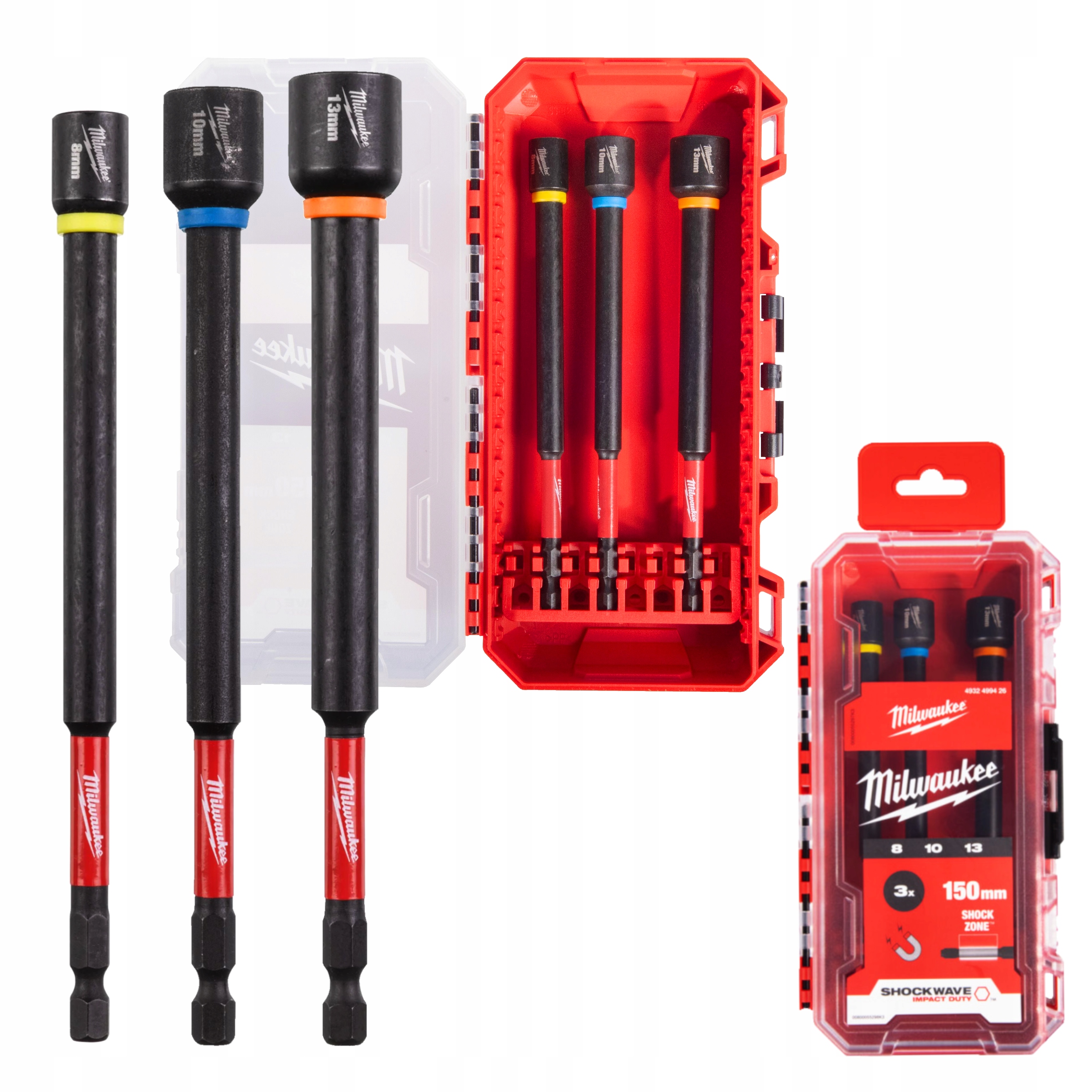 Zestaw Nasadek Magnetycznych M8 M10 M13 Hex 150MM Shockwave Milwaukee