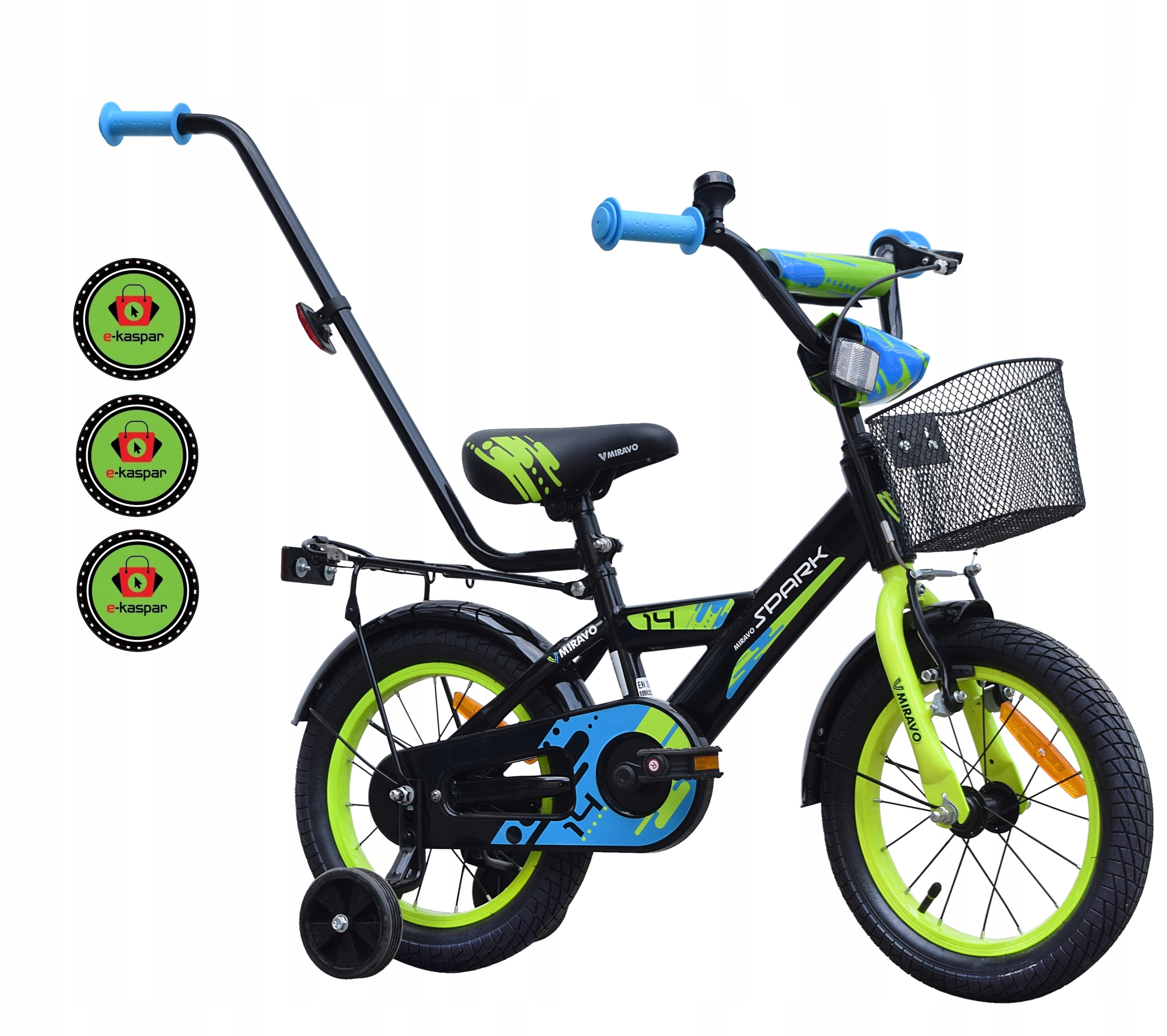 Rowerek Dziecięcy 14 Cali Rower Koszyk I Prowadnik