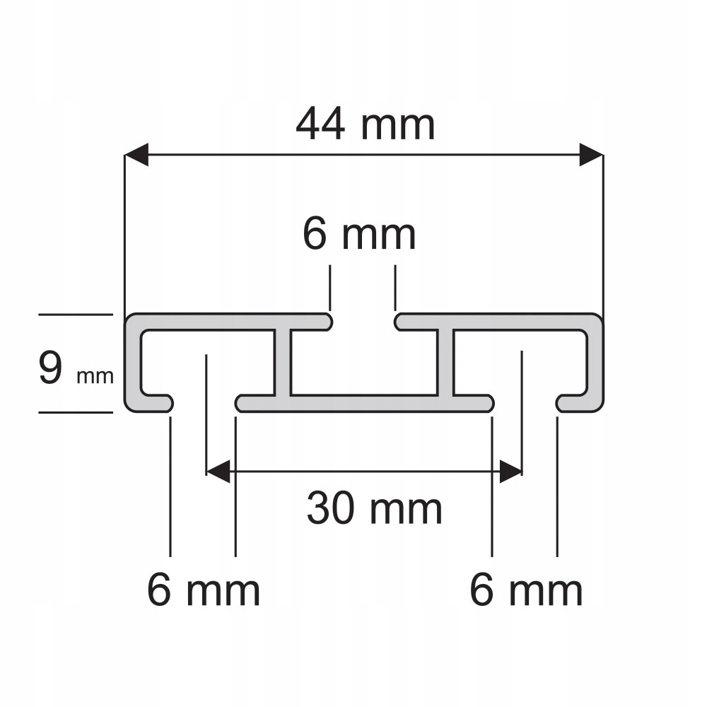 SZYNA SUFITOWA PODWÓJNA 420 cm z żabkami SLIM Kod producenta ZEST-SZYN-PD-420-Z-S