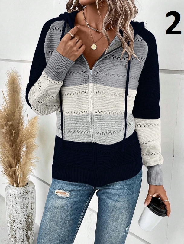 MODNY SWETER KARDIGAN NARZUTKA ZAMEK KAPTUR L Kod producenta mm